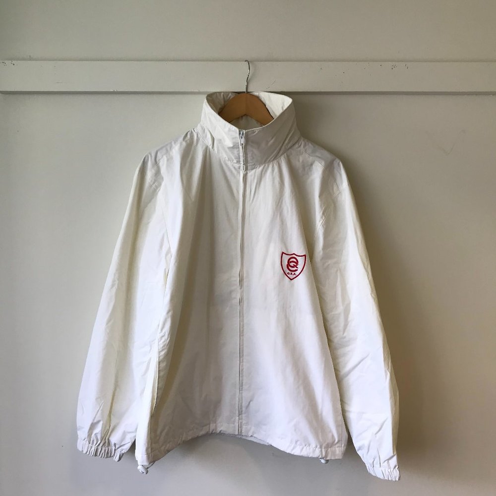 Vintage Queen's White Jacket Windbreaker